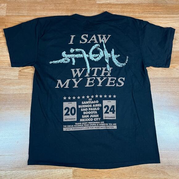 Travis Scott I Saw Utopia with My Eyes Santiago Tour Circus Maximus Men’s Sz M - Picture 1 of 6